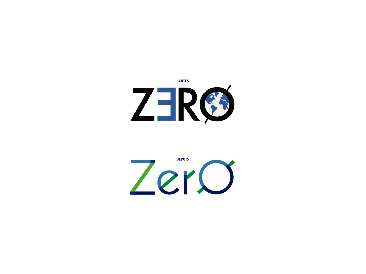 Zero association logo redesign before and after