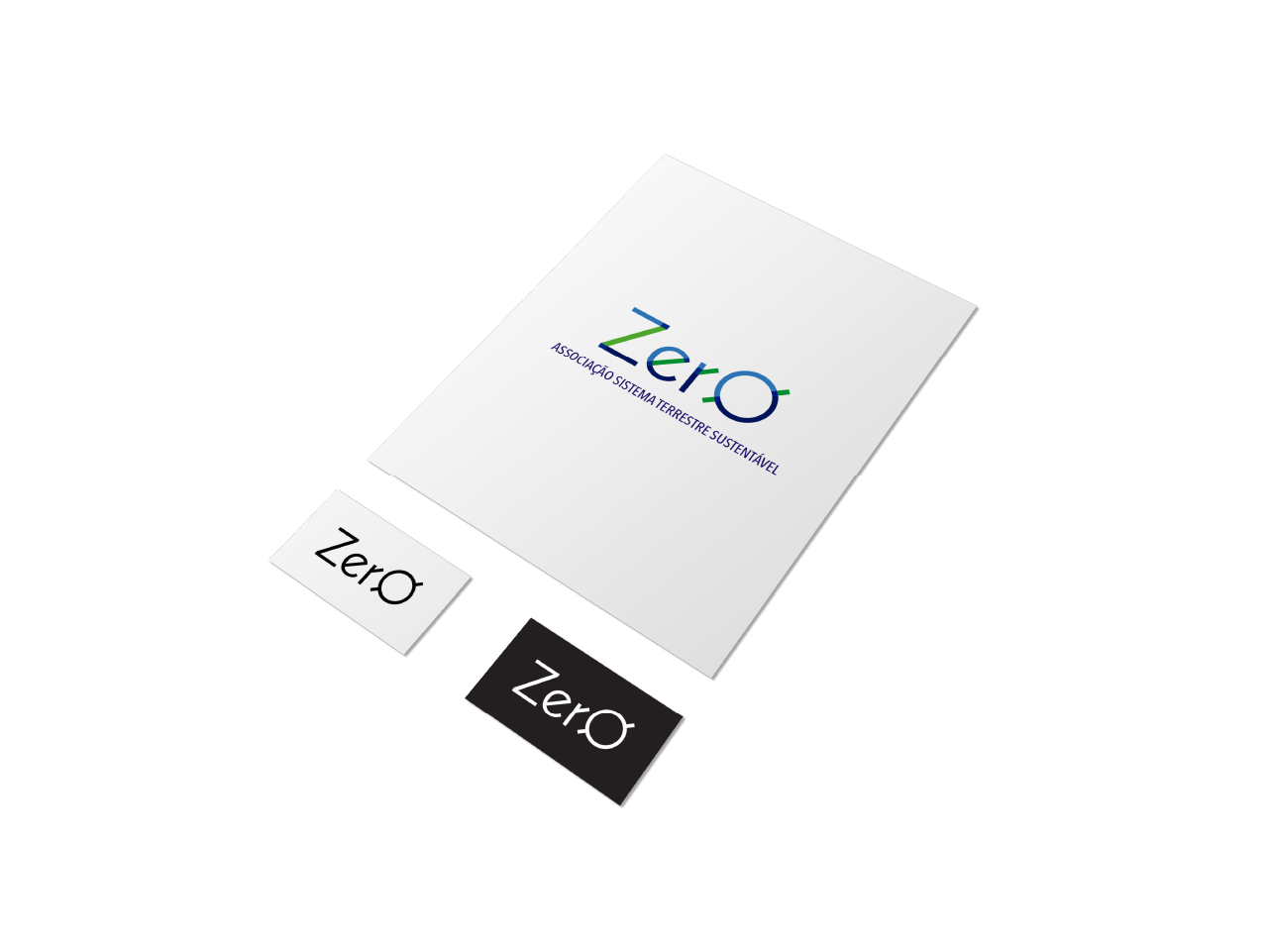 zero logo in A4 folder and card