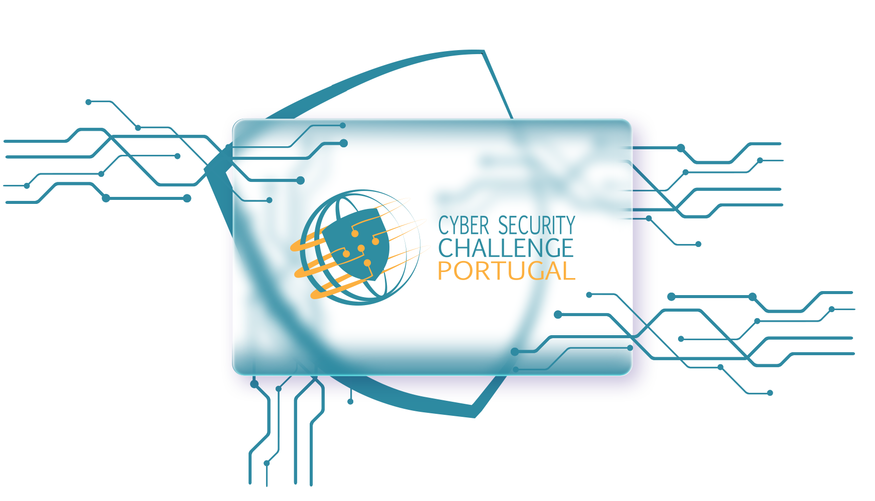 logo cyber challenge portugal glass card