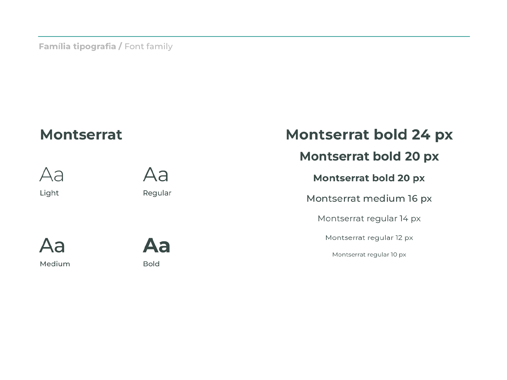 UI style guide from Centro de saude app