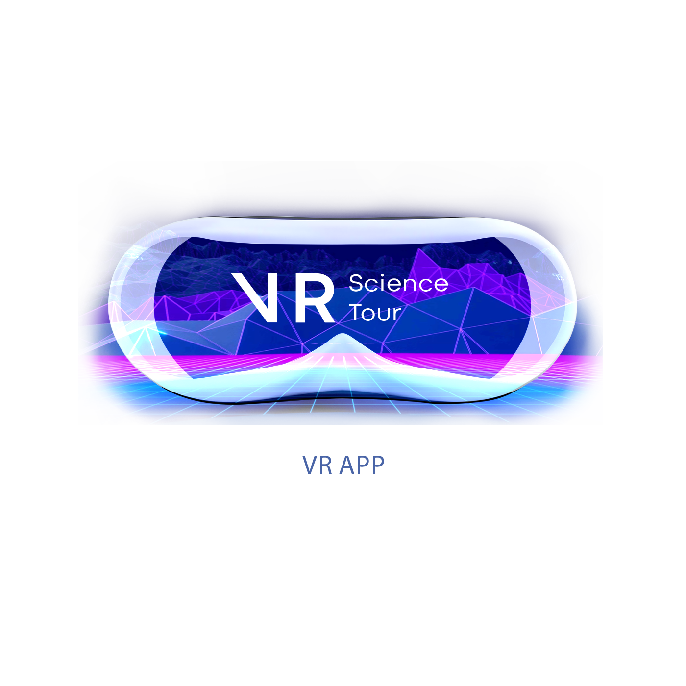 VR app logo with vr glass