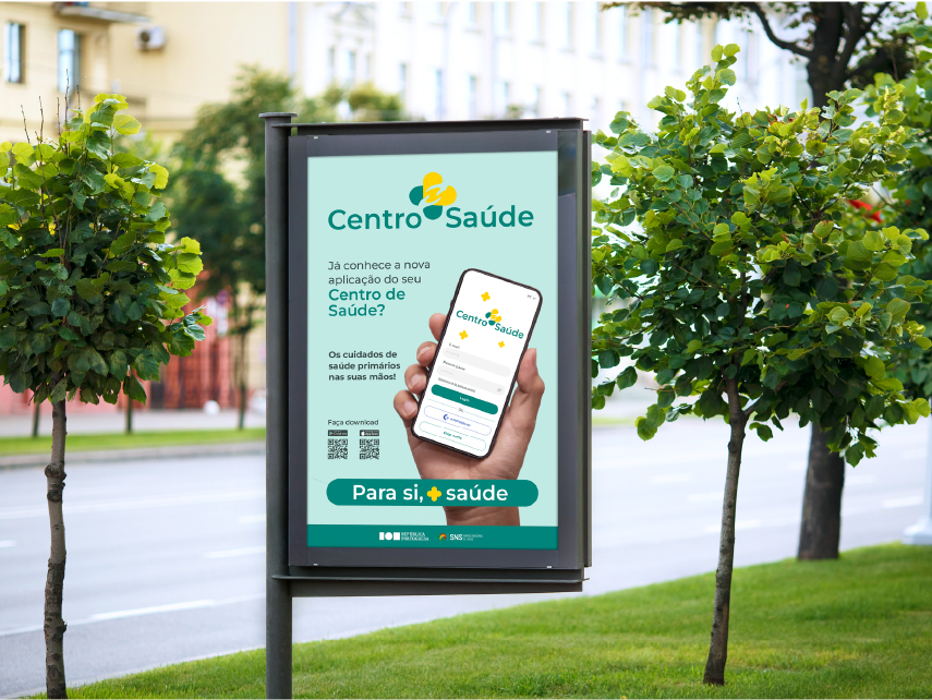 mupi about app Centro +saude